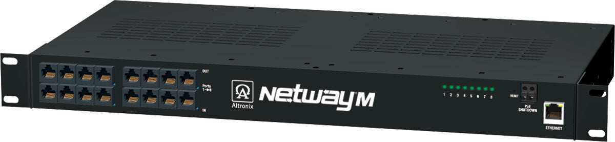 INYECTOR POE 8 PUERTOS ADMINISTRADOS NETWAY8M